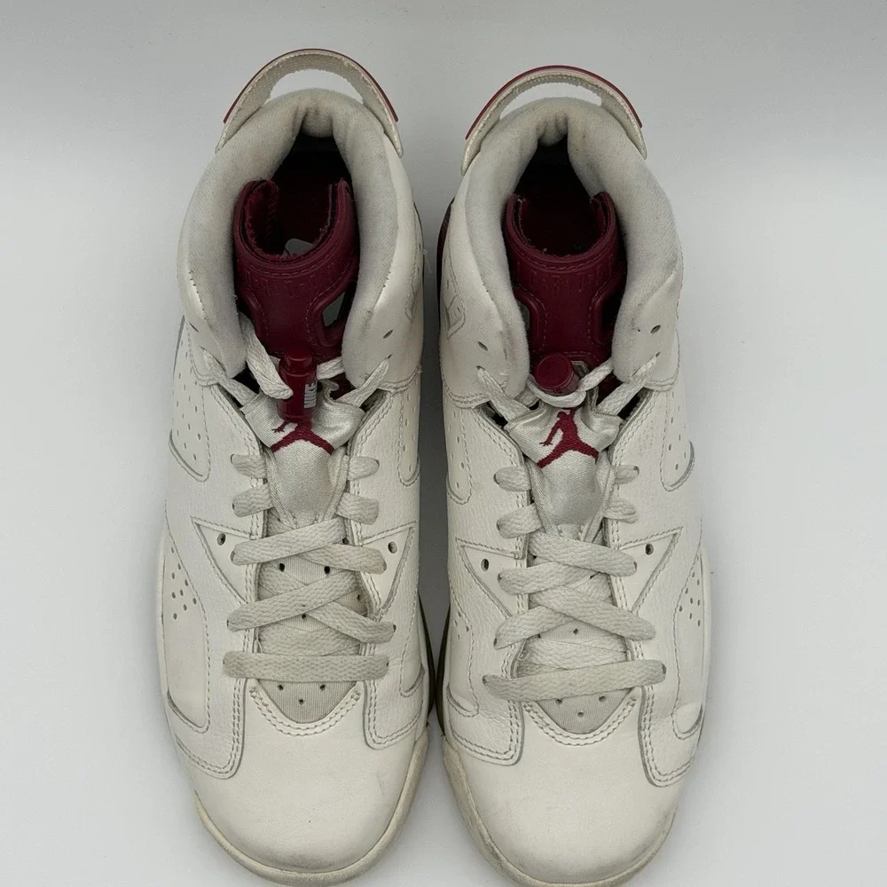 Air Jordan 6 Retro Maroon 2015 Off-White 836342-115 Youth Size 6Y/7.5W